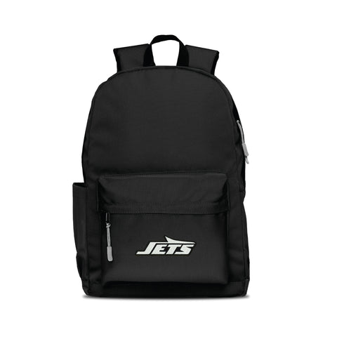 New York Jets Backpack Campus Laptop Black with Gray-0