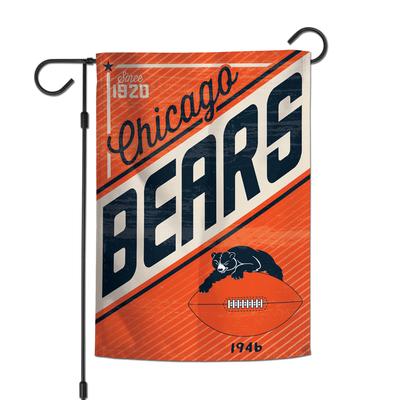 Chicago Bears Flag 12x18 Garden Style 2 Sided Retro Logo - Special Order-0