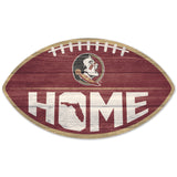 Florida State Seminoles Sign Wood Football Shape-0