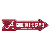 Alabama Crimson Tide Sign 6x24 Wood Arrow-0