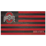 Ohio State Buckeyes Sign Wood 9x17 Flag-0