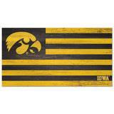 Iowa Hawkeyes Sign Wood 9x17 Flag-0