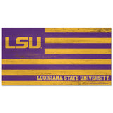 LSU Tigers Sign Wood 9x17 Flag-0