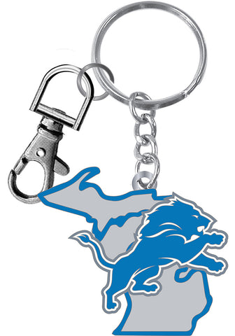 Detroit Lions Keychain State Design-0