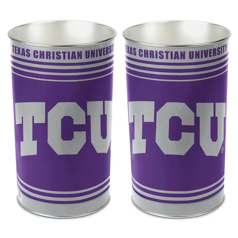 TCU Horned Frogs Wastebasket 15 Inch - Periodic Restock-0