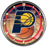 Indiana Pacers Clock Round Wall Style Chrome-0