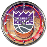 Sacramento Kings Clock Round Wall Style Chrome-0