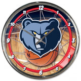 Memphis Grizzlies Clock Round Wall Style Chrome-0