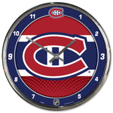 Montreal Canadiens Round Chrome Wall Clock-0