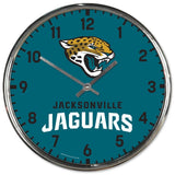 Jacksonville Jaguars Clock Round Wall Style Chrome-0