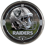 Las Vegas Raiders Round Chrome Wall Clock-0