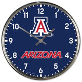 Arizona Wildcats Clock Round Wall Style Chrome Periodic Restock-0