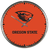 Oregon State Beavers Clock Round Wall Style Chrome-0