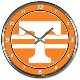 Tennessee Volunteers Clock Round Wall Style Chrome-0