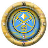 Denver Nuggets Clock Round Wall Style Chrome-0