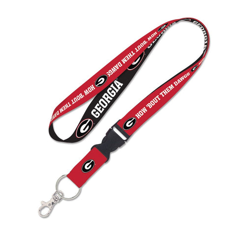 Georgia Bulldogs Lanyard with Detachable Buckle Two Tone - Special Order-0