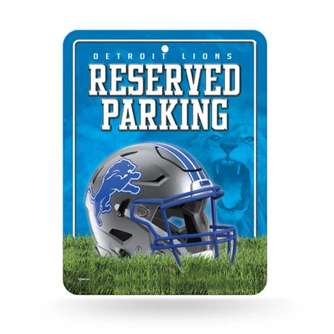 Detroit Lions Sign Metal Parking-0