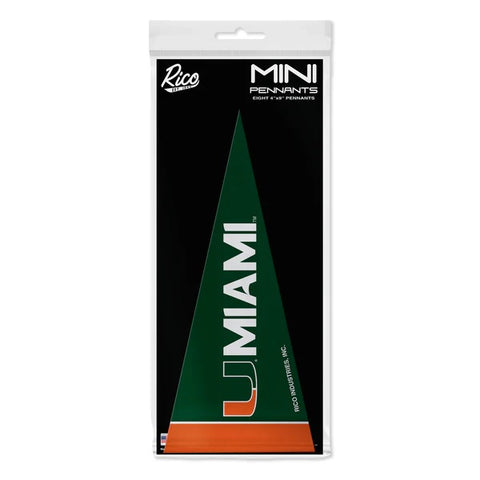 Miami Hurricanes Pennant Set Mini 8 Piece 2024-0