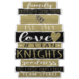 Central Florida Knights Sign 11x17 Wood Family Word Design-0