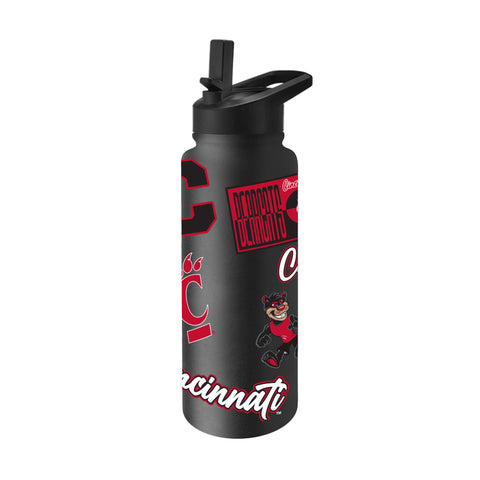 Cincinnati Bearcats Quencher Bottle 34oz Stainless Steel Dreamweave-0