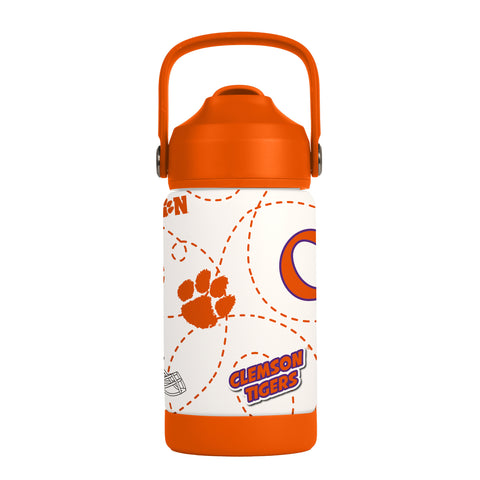 Clemson Tigers Kids Bottle 12oz Stainless Steel Mascot-0