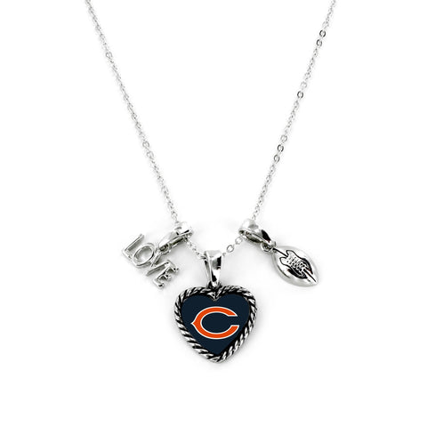 Chicago Bears Necklace Charmed Sport Love Football-0