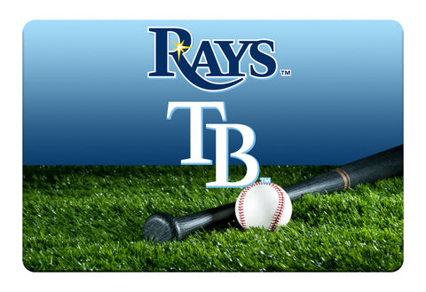 Tampa Bay Rays Pet Bowl Mat Team Color Baseball Size Large CO-0