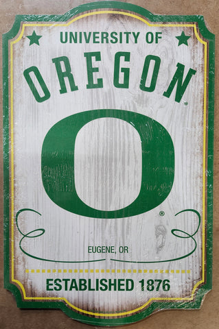 Oregon Ducks Sign 11x17 Wood Retro-0