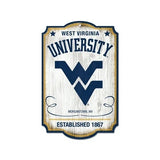 West Virginia Mountaineers Sign 11x17 Wood Retro-0