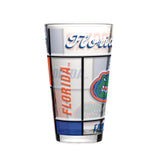 Florida Gators Pint Glass 16oz Quilted Stained Boxed-0