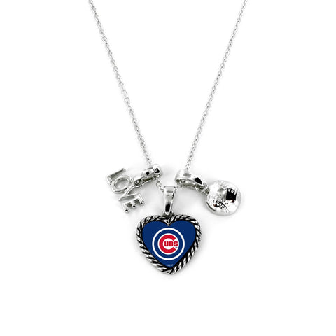 Chicago Cubs Necklace Charmed Sport Love Baseball-0