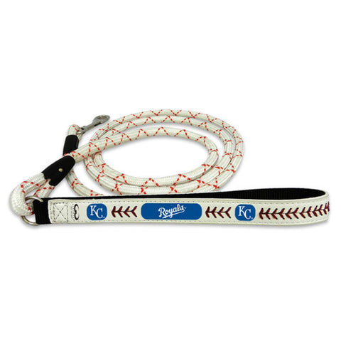 Kansas City Royals Pet Leash Frozen Rope Baseball Leather Size Medium CO-0