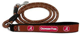 Alabama Crimson Tide Pet Leash Leather Frozen Rope Baseball Size Medium-0