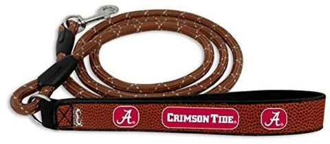 Alabama Crimson Tide Pet Leash Leather Frozen Rope Baseball Size Medium-0