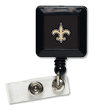 New Orleans Saints Badge Holder Retractable Square-0