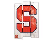 Syracuse Orange Sign 11x17 Wood Fence Style White-0