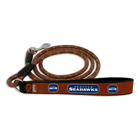 Seattle Seahawks Pet Leash Leather Frozen Rope Football Size Large CO-0