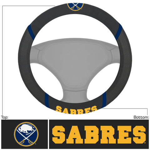 Buffalo Sabres Steering Wheel Cover Mesh/Stitched-0