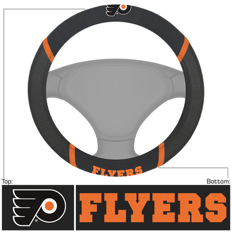 Philadelphia Flyers Steering Wheel Cover Mesh/Stitched-0