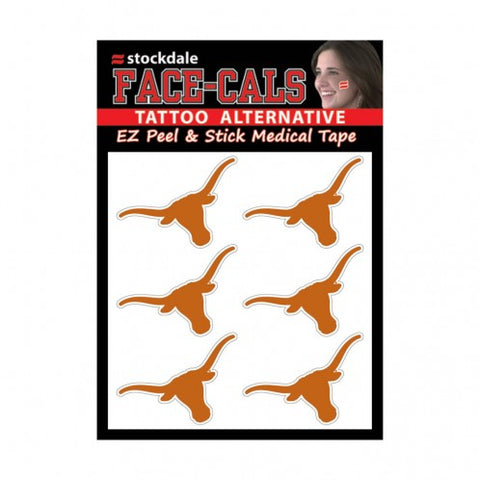 Texas Longhorns Tattoo Face Cals-0
