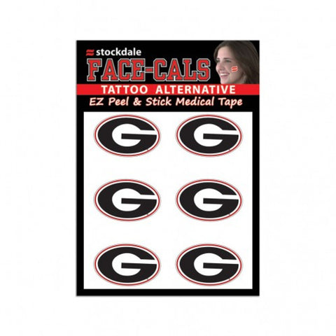 Georgia Bulldogs Tattoo Face Cals-0