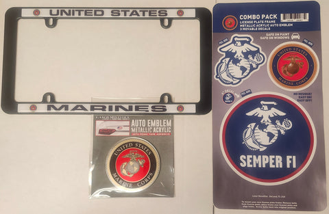 US Marine Auto Accessory Combo Kit-0