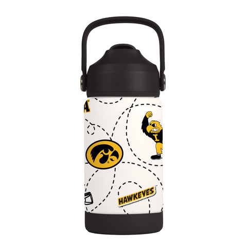 Iowa Hawkeyes Kids Bottle 12oz Stainless Steel Mascot-0