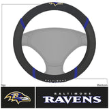 Baltimore Ravens Steering Wheel Cover Mesh/Stitched-0