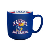 Kansas Jayhawks Coffee Mug 15oz Stripe Design-0