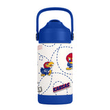 Kansas Jayhawks Kids Bottle 12oz Stainless Steel Mascot-0