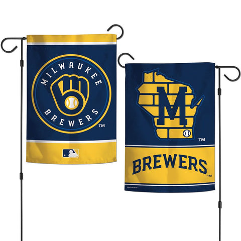Milwaukee Brewers Flag 12x18 Garden Style 2 Sided-0