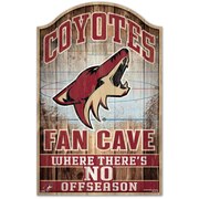 Arizona Coyotes Sign 11x17 Wood Fan Cave Design-0