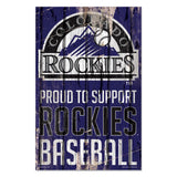 Colorado Rockies Sign 11x17 Wood Proud to Support Design-0