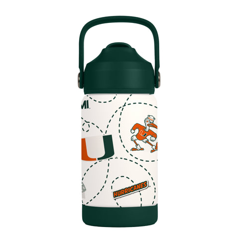 Miami Hurricanes Kids Bottle 12oz Stainless Steel Mascot-0